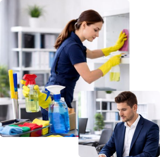 Arelli Cleaning Team in Office