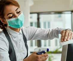 Arelli Cleaning team delivering commercial office cleaning in Ontario