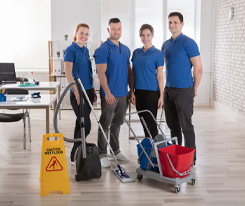 Arelli Cleaning team delivering commercial office cleaning in Ontario