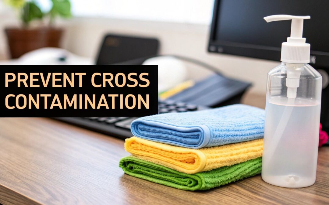 Learn how to prevent cross contamination with our expert guide. Discover actionable cleaning protocols that protect your team and keep your workplace healthy.