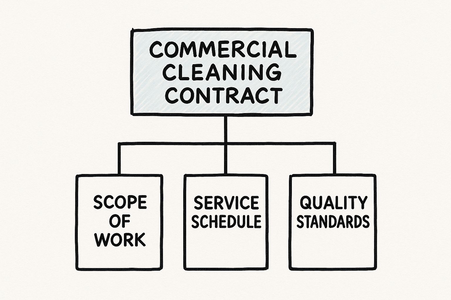 Infographic about cleaning contracts commercial