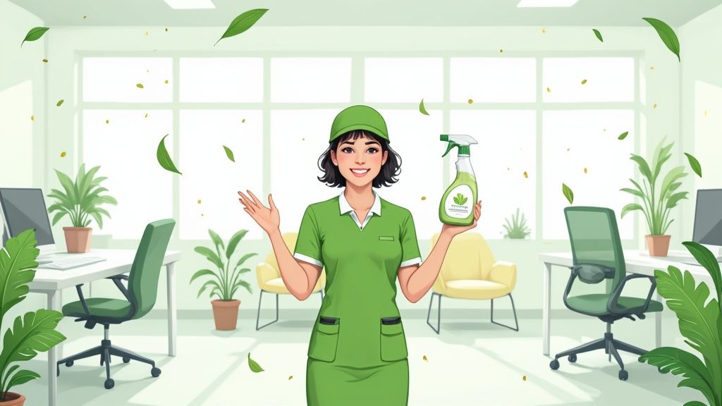 Choose an eco friendly cleaning service for a healthier workspace. Discover green cleaning benefits and how to select the best eco-friendly provider.