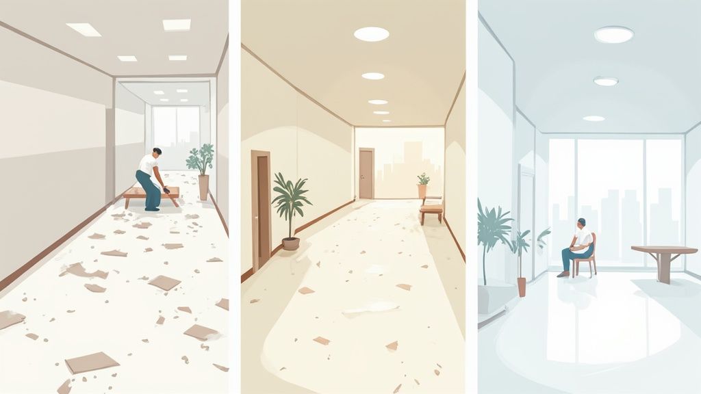 Transform your chaotic job site into a move-in ready space. Our guide to post-construction cleaning services covers the process, pricing, and how to hire a pro.