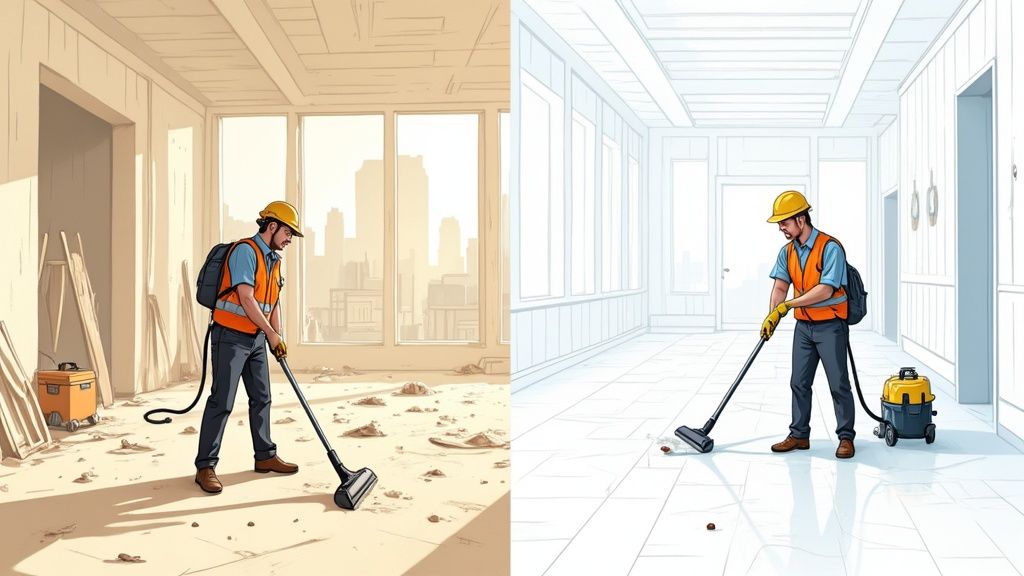 Explore cleaning services for construction that boost safety and efficiency on site. Learn dust control, debris removal, and efficient workflows.