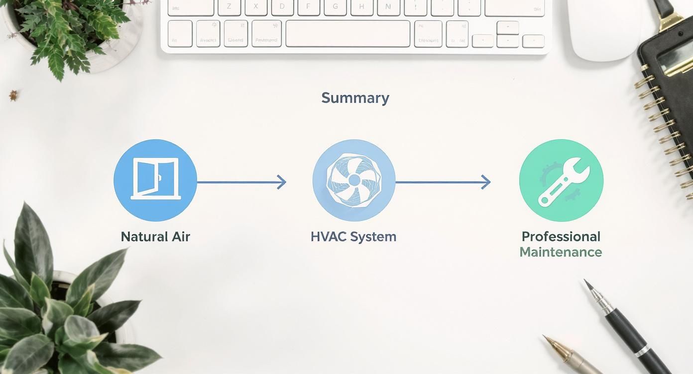 Infographic about how to improve indoor air quality
