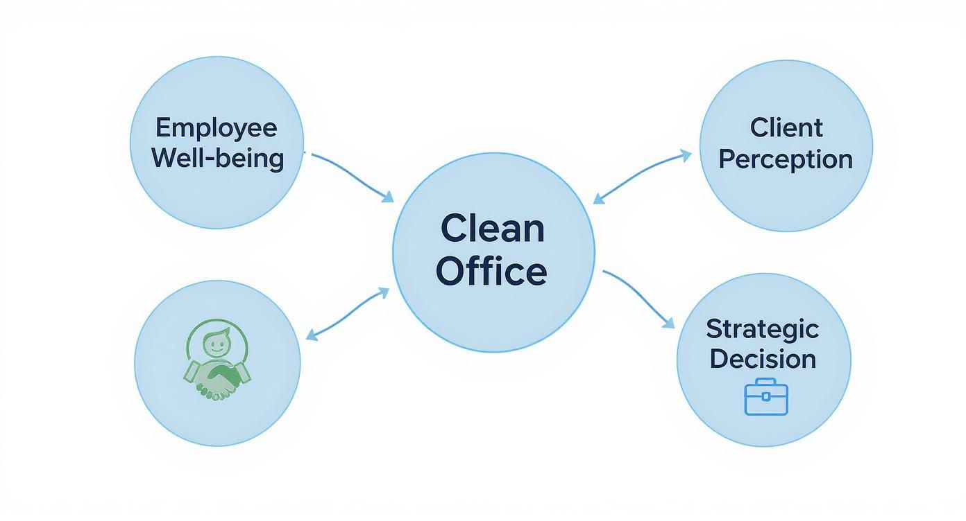 Infographic about office cleaning service