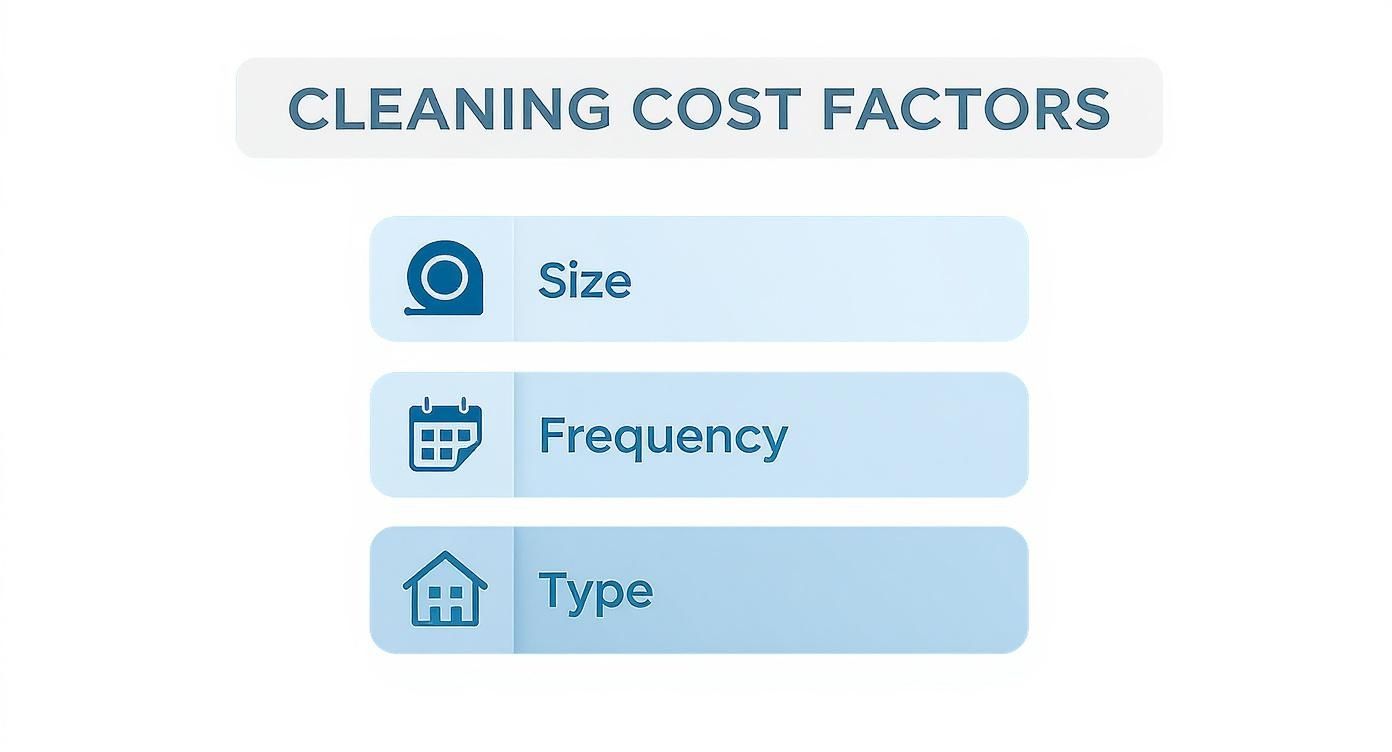 Infographic about commercial cleaning service rates