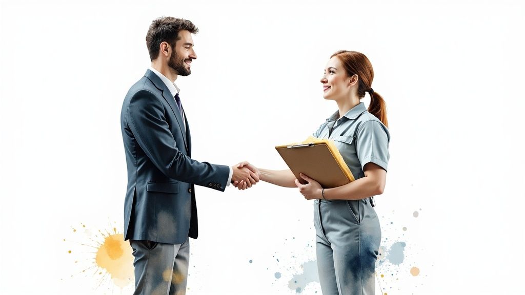 Learn how to find, vet, and manage subcontractors for cleaning with our guide. Get practical advice for contracts, quality control, and building partnerships.