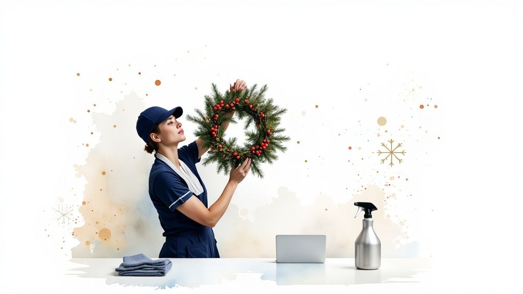 Wishing you a Merry Christmas from Arelli Cleaning! See how our award-winning service delivers a spotless office and peace of mind this holiday season.