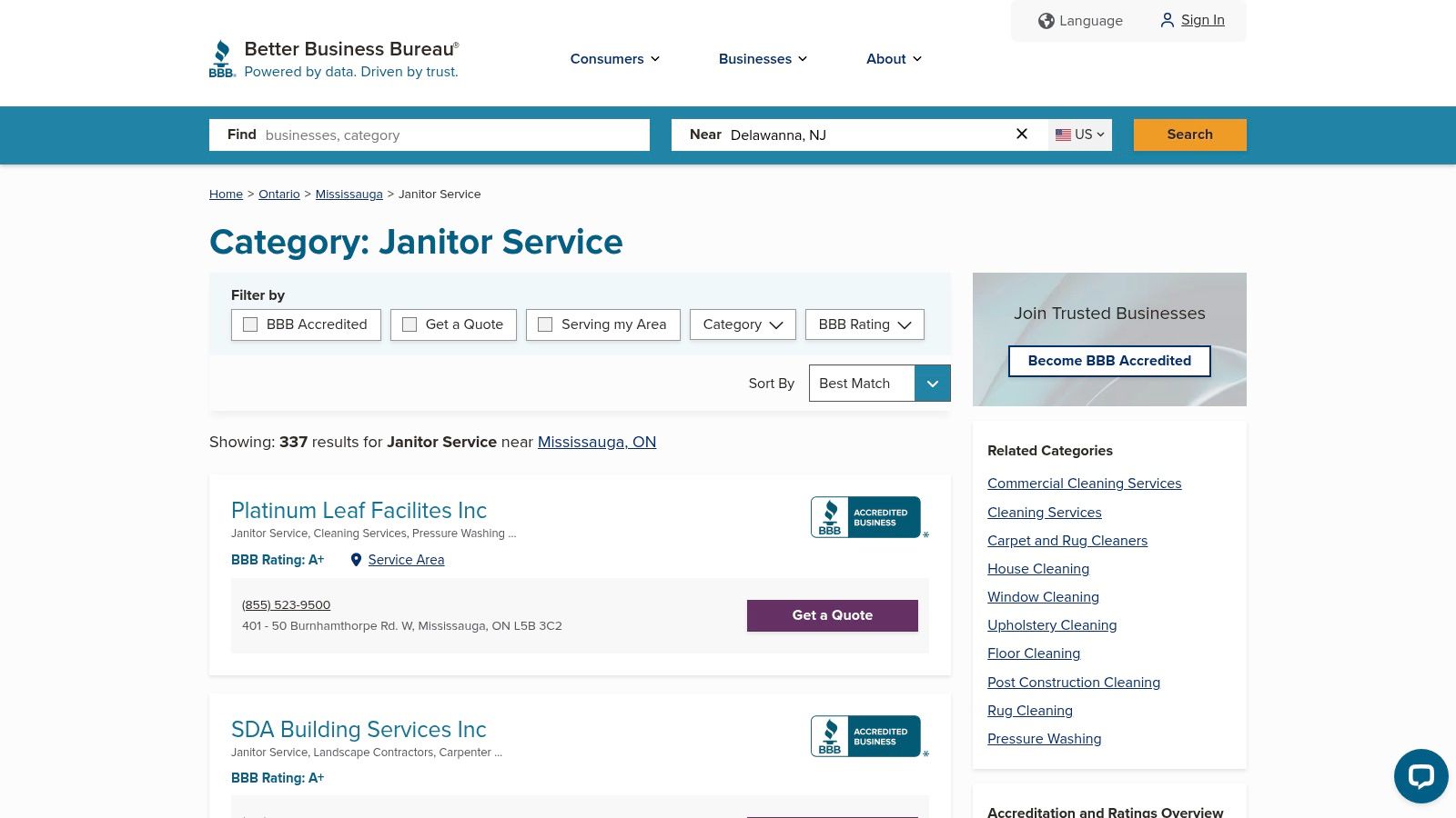 Better Business Bureau (BBB)