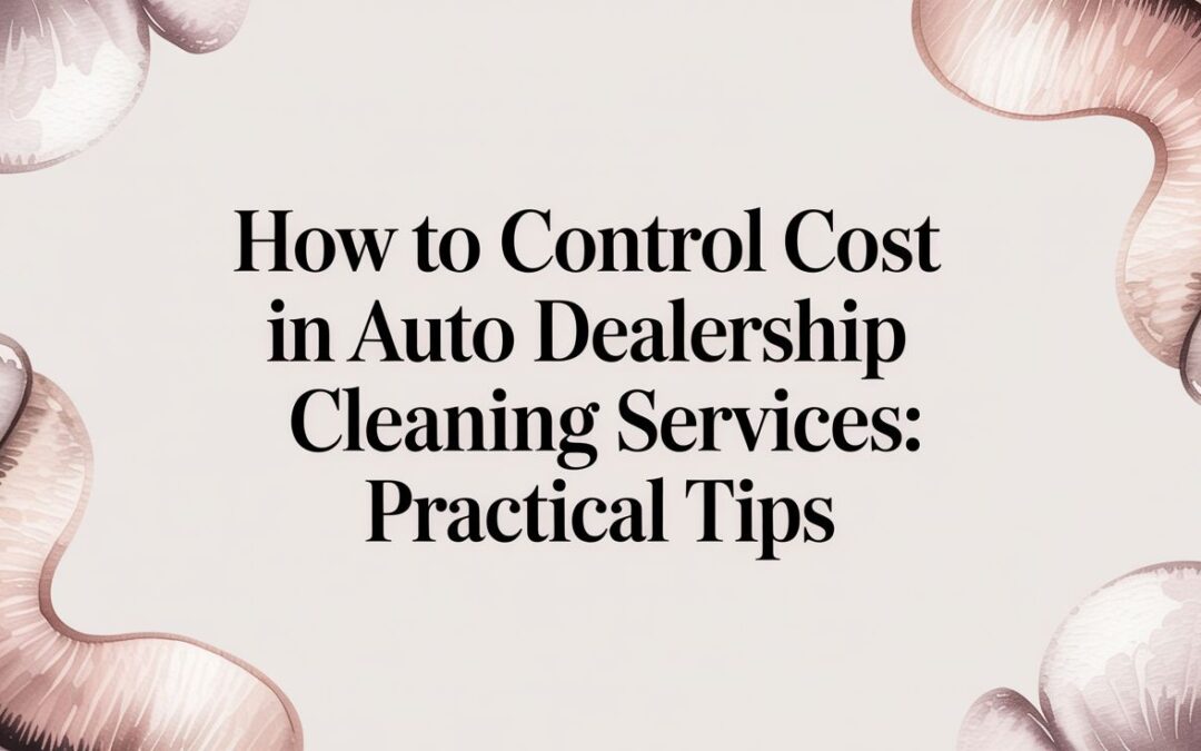 How to Control Costs in Auto Dealership Cleaning Services: A Practical Guide