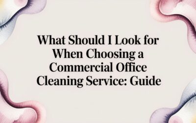 A Comprehensive Guide on What to Look for When Choosing a Commercial Office Cleaning Service