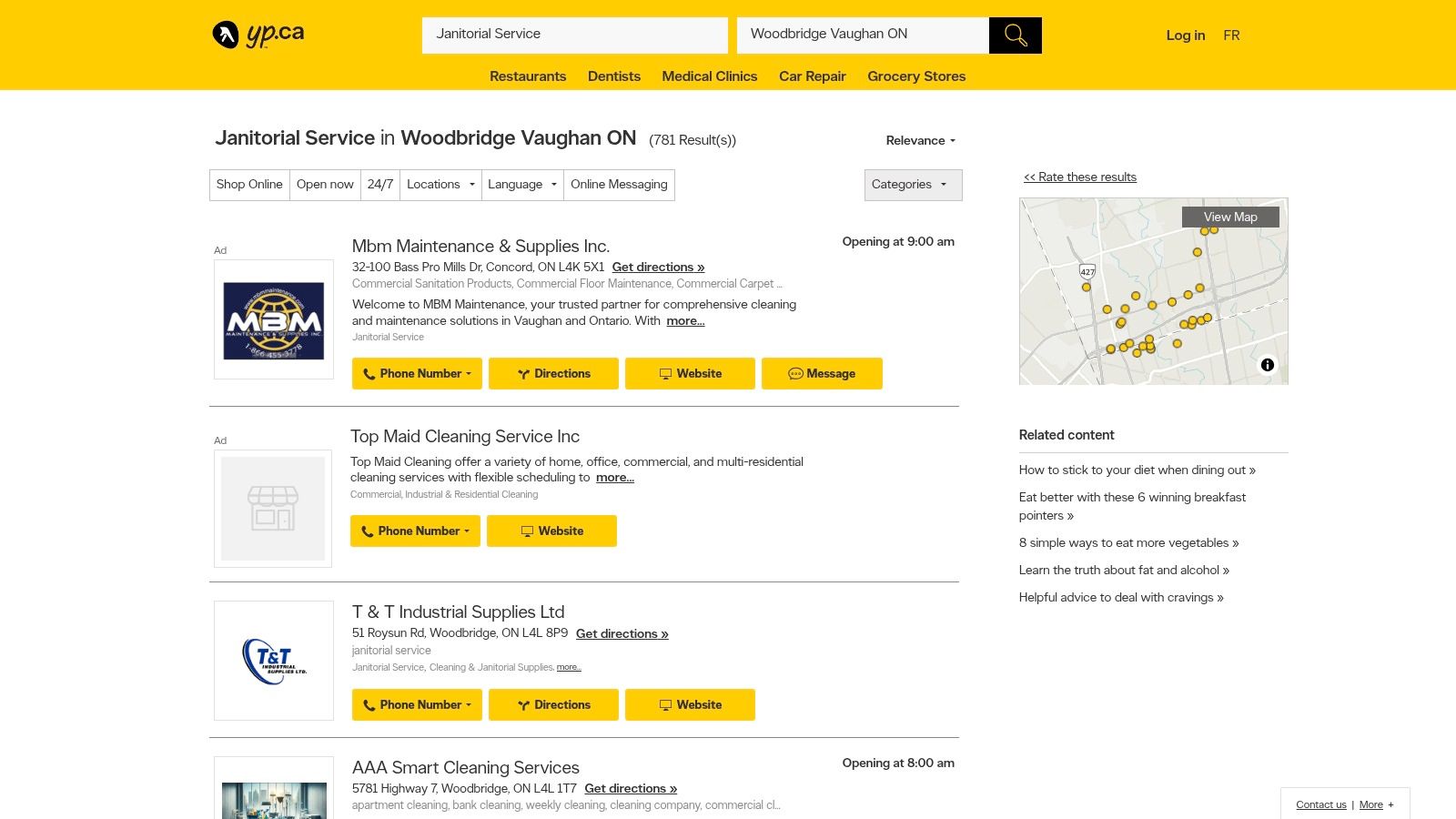 Yellow Pages Canada – Janitorial Services in Woodbridge/Vaughan
