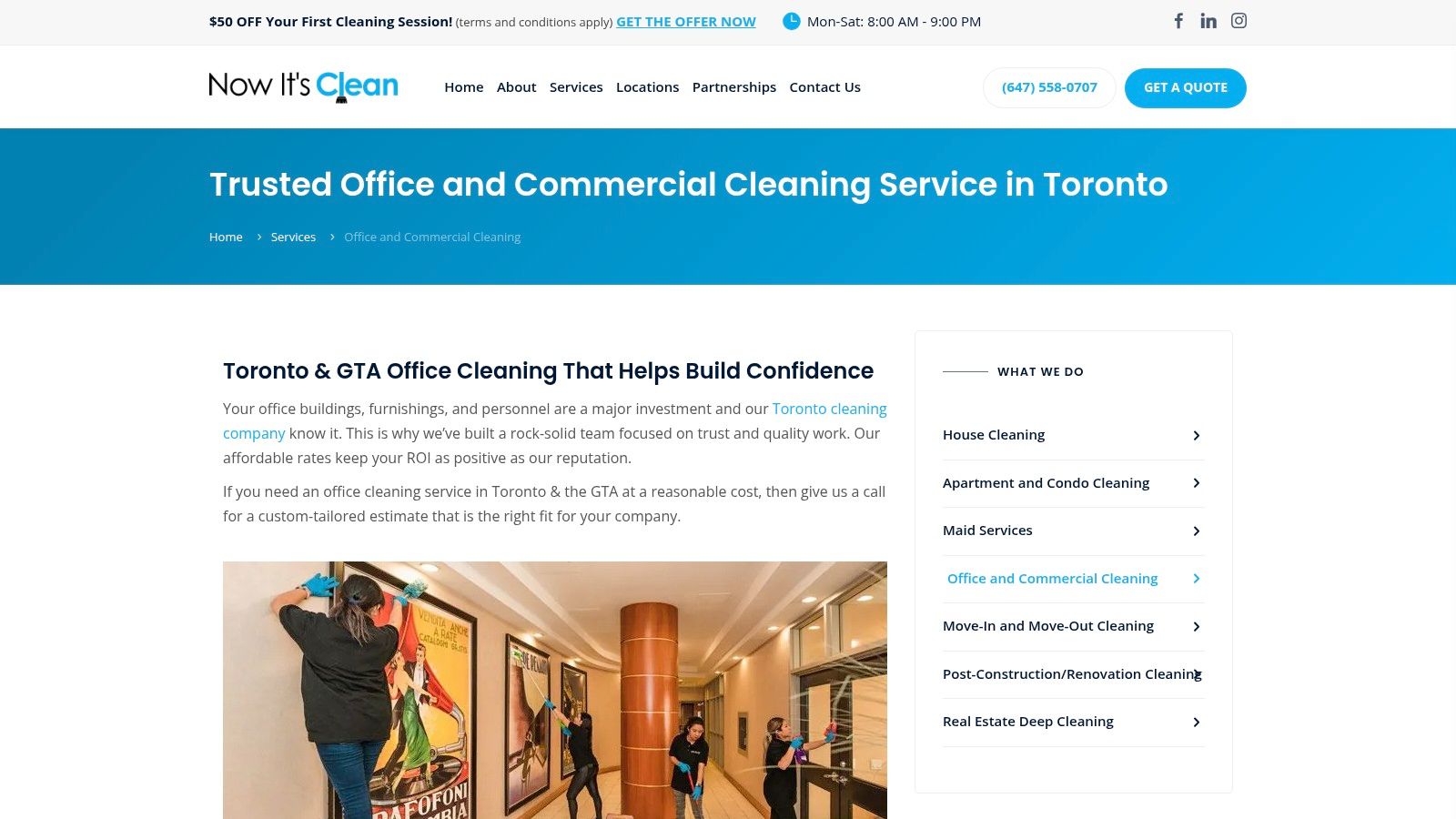 Now It’s Clean – Commercial & Office Cleaning (Toronto & GTA)