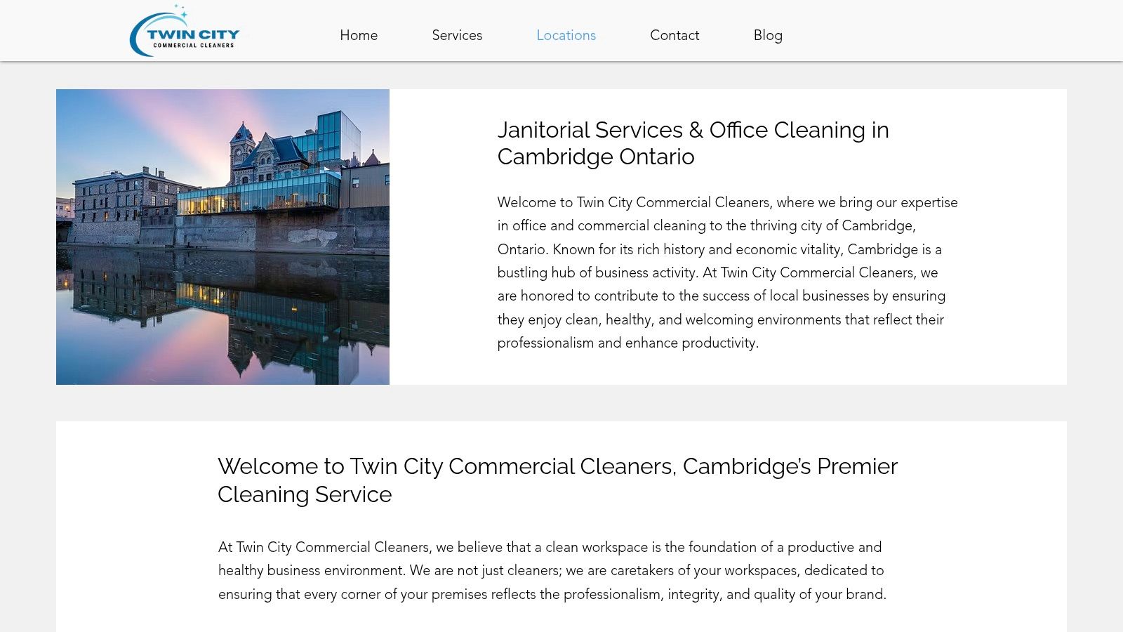 Twin City Commercial Cleaners – Cambridge, ON service page