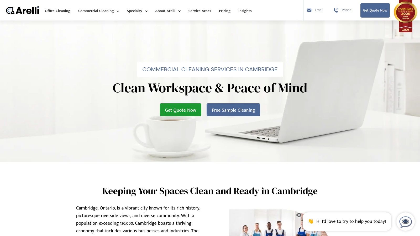Arelli Cleaning – Cambridge, ON service page