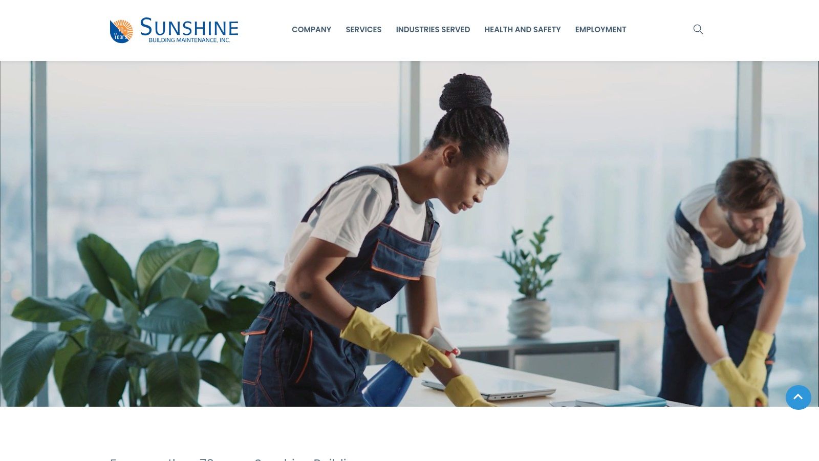 An office space being cleaned, representing the commercial office cleaning services provided by Sunshine Building Maintenance.