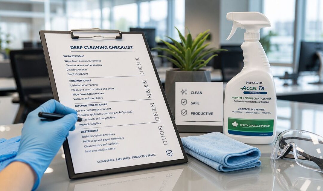 Deep cleaning checklist - Download our comprehensive deep cleaning checklist for commercial spaces. Room-by-room guide for offices, clinics, warehouses. Ensure