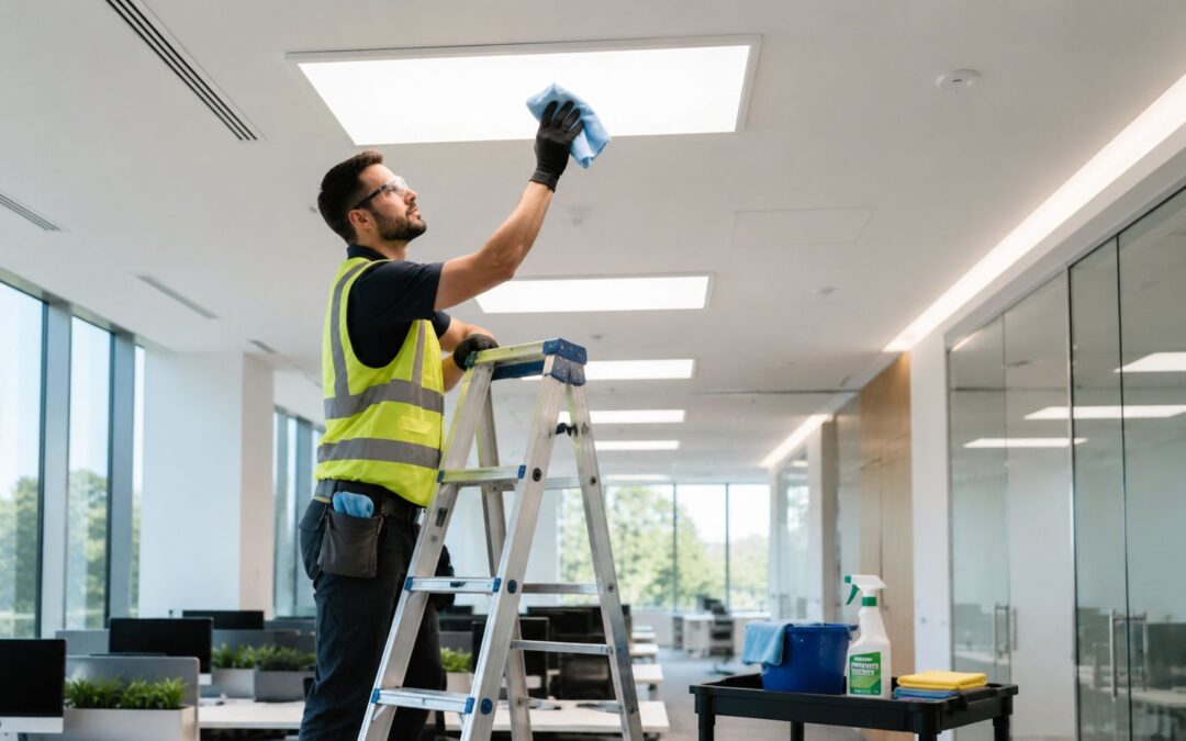 A practical guide to commercial light fixture cleaning. Learn procedures, safety, and scheduling for better lighting & energy efficiency.