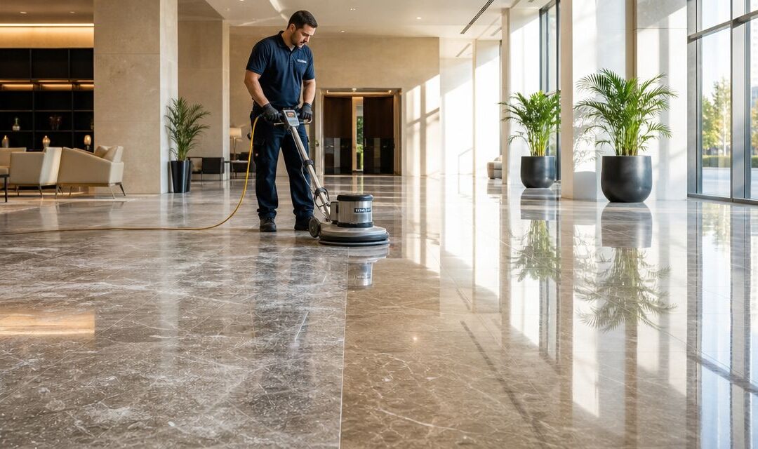 Discover what commercial hard floor cleaning services are, from stripping and waxing to buffing. Our guide covers costs, scheduling, and choosing a provider.