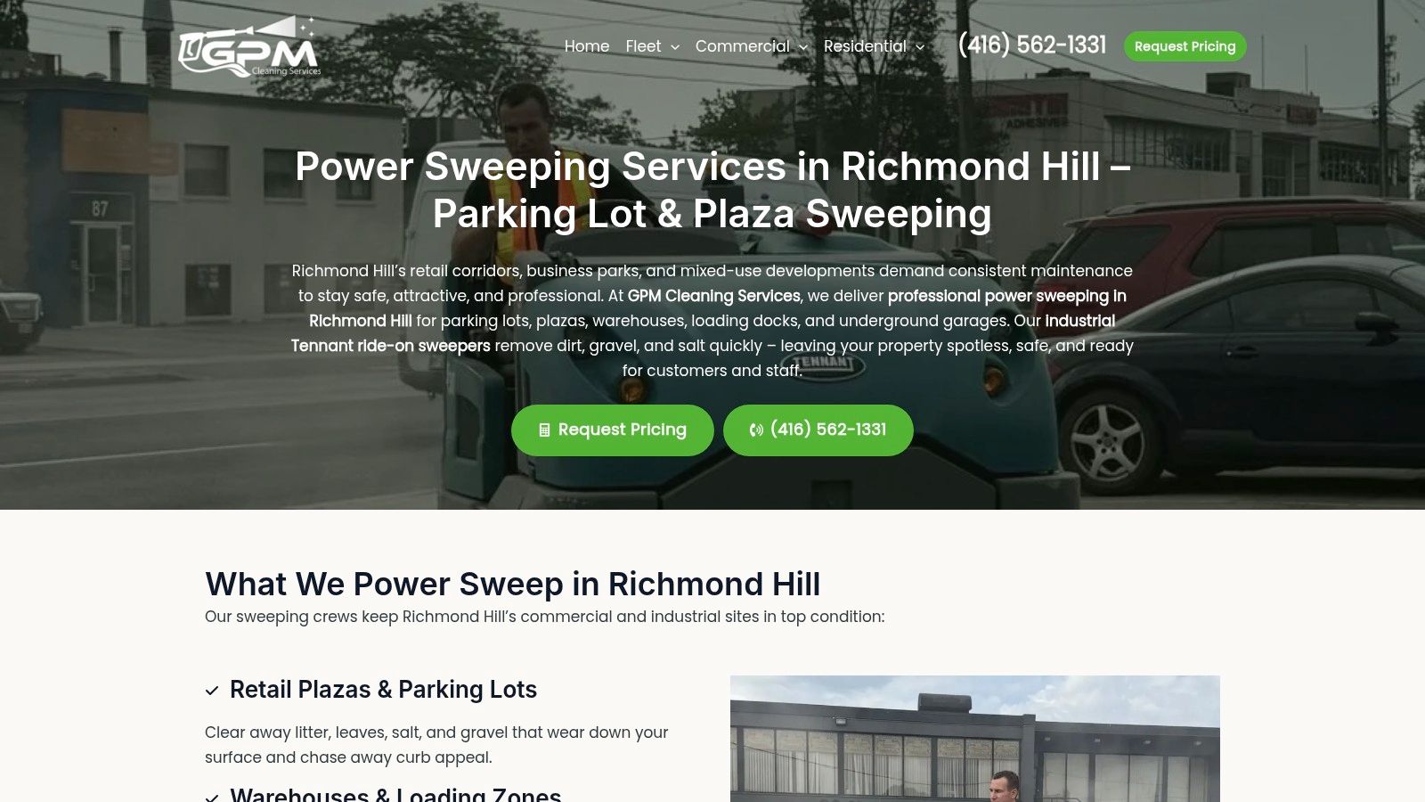 GPM Cleaning Services (Power Sweeping, Richmond Hill)